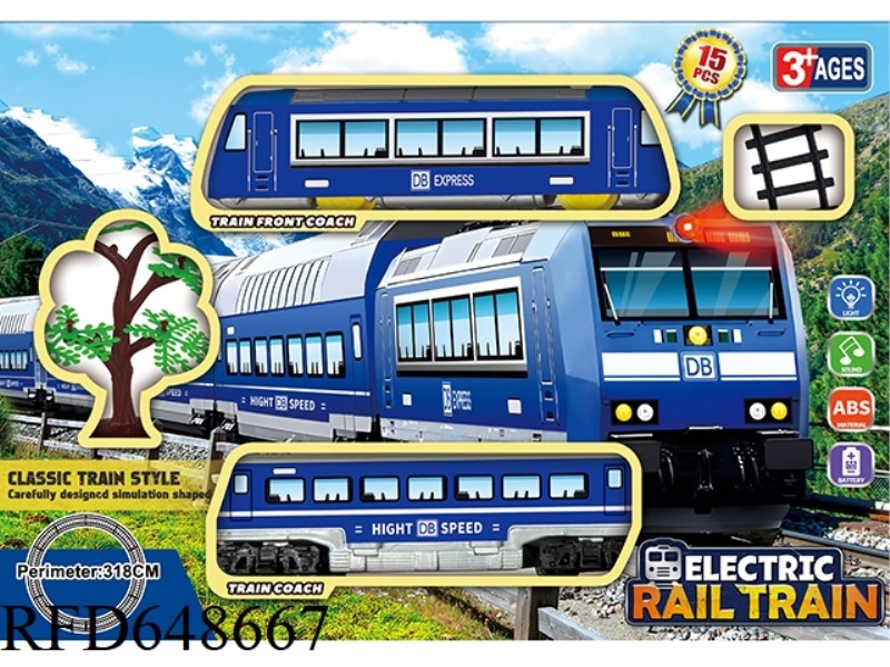 ELECTRIC LIGHT MUSIC HIGH-SPEED RAIL (BLUE)