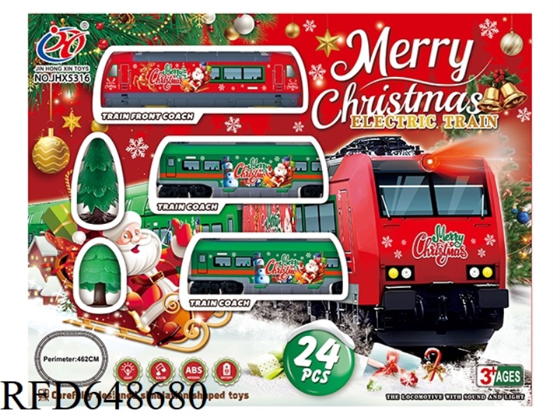 ELECTRIC LIGHTS CHRISTMAS MUSIC HIGH-SPEED TRAIN (RED)