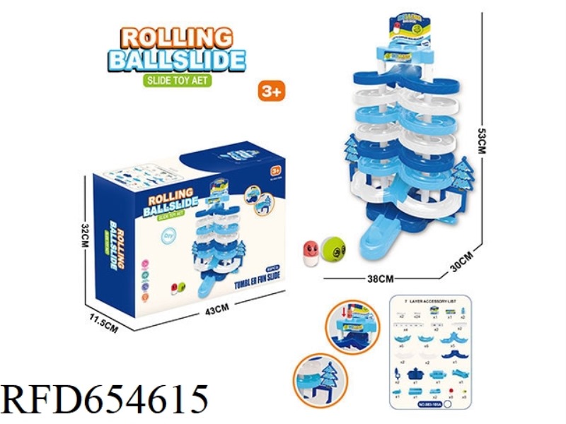 LEVEL 7 - LIGHT AND MUSIC TUMBLING TRACK PLATFORM 85PCS