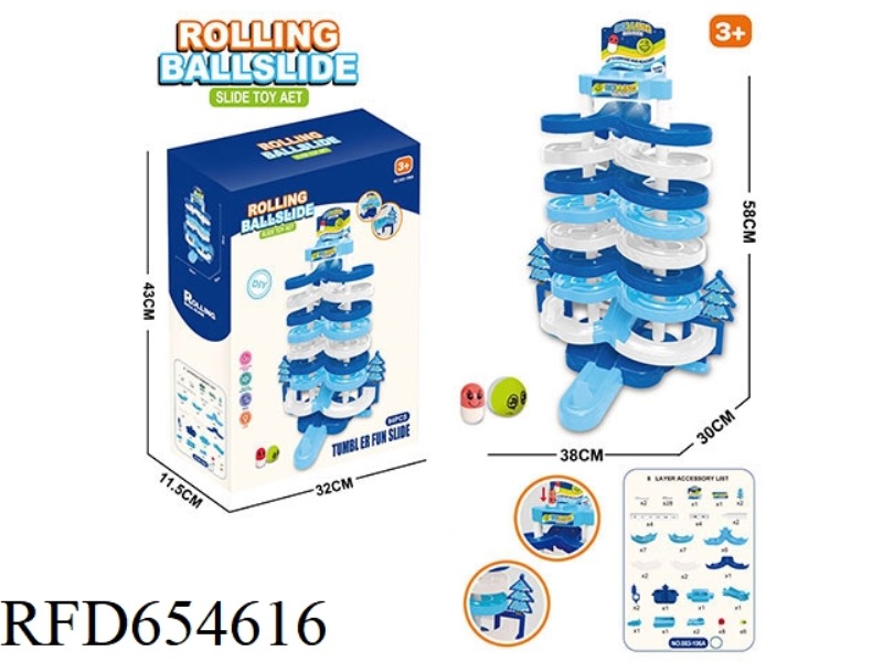 LEVEL 8 - LIGHT AND MUSIC TUMBLING TRACK TABLE 94PCS