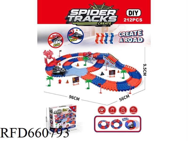 DIY SPIDER & MAN ASSEMBLED RAIL CAR (212PCS)