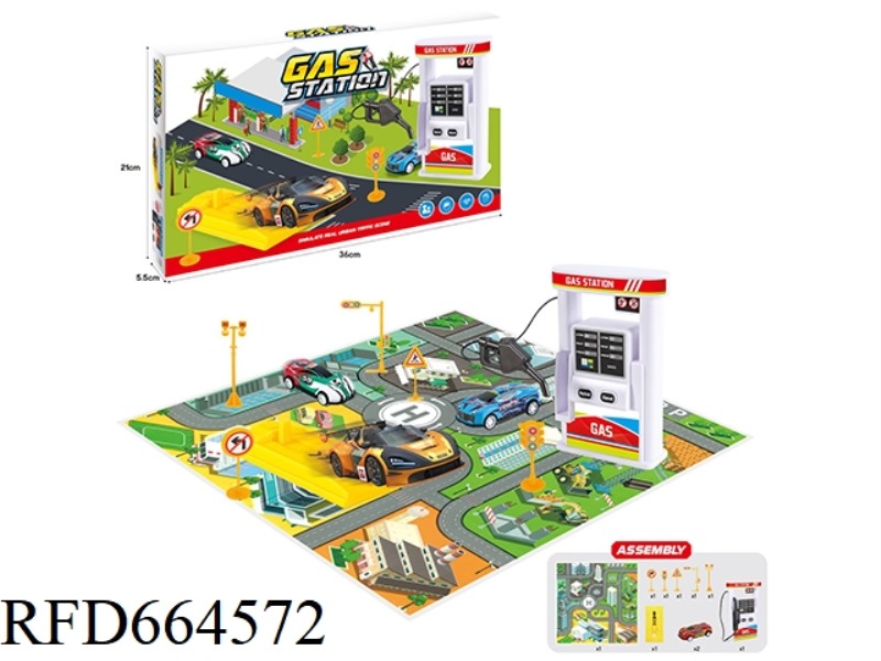 GAS STATION SCENE SET