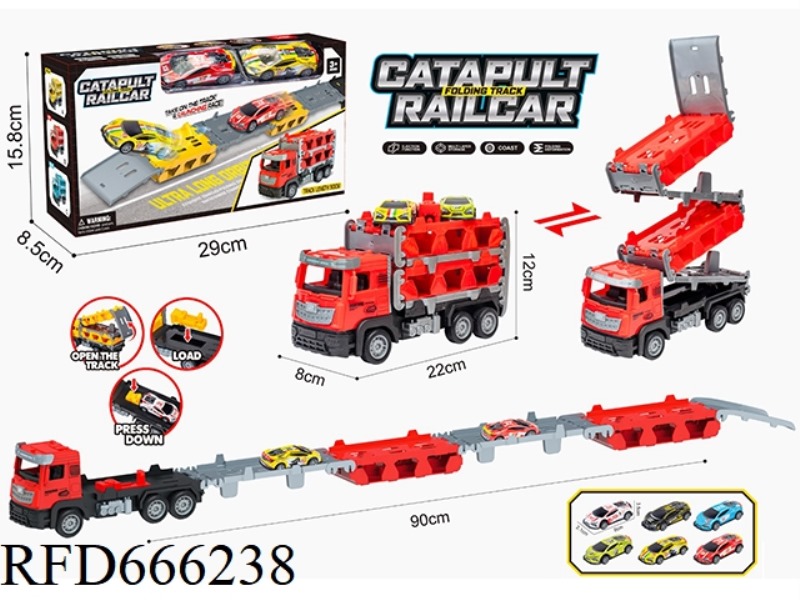 EJECTION TRACK FOLDING TRUCK (RED)