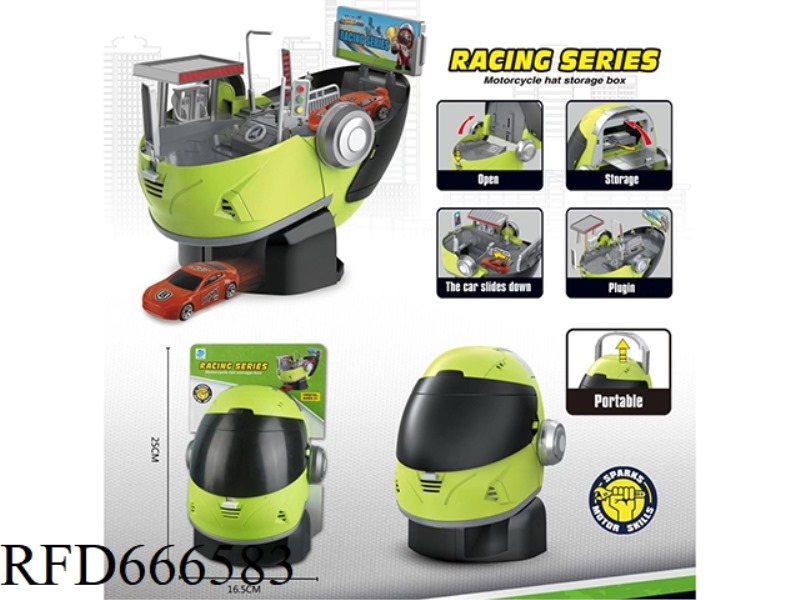 HELMET RACING CAR PARKING LOT