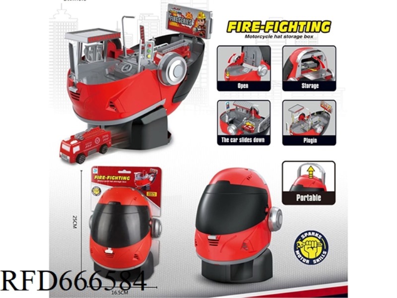 HELMET FIRE PARKING LOT