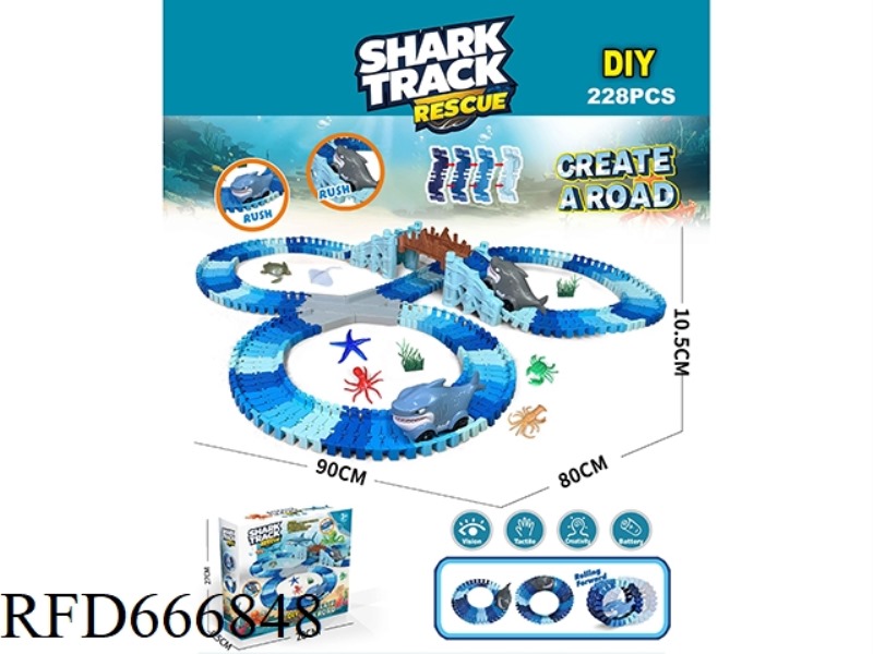 7.5CM SHARK RAILCAR (228 PCS) ELECTRIC
