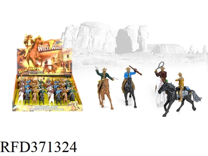 24 LITTLE WESTERN COWBOY RIDING A HORSE