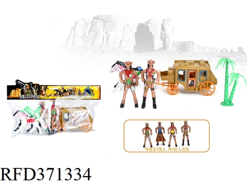 WESTERN WAGON AND WESTERN COWBOY