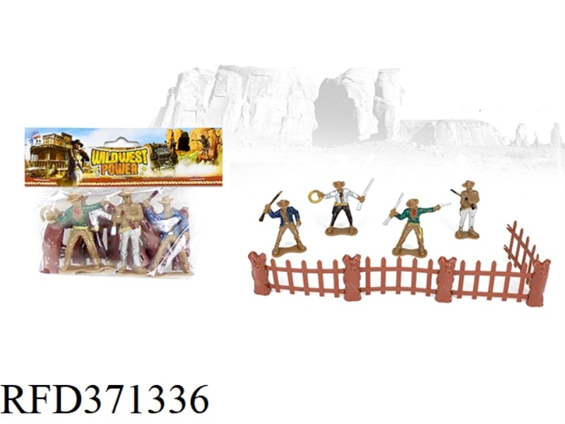 4 WESTERN COWBOYS PLUS ACCESSORIES