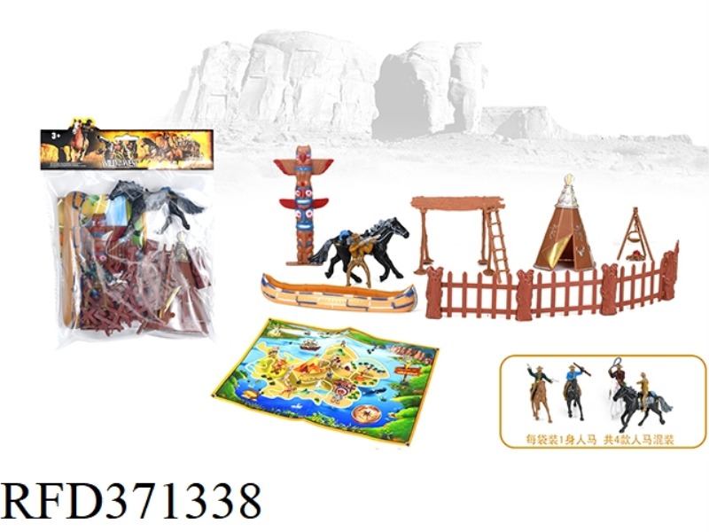 BOAT PLUS WESTERN COWBOY PLUS ACCESSORIES PLUS MAP