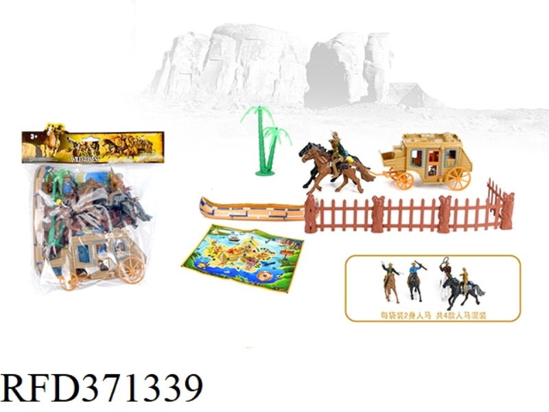WESTERN CARRIAGE PLUS BOAT PLUS ACCESSORIES PLUS MAP