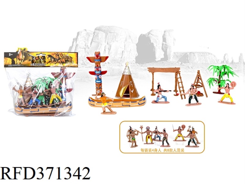 BOAT PLUS INDIANS PLUS ACCESSORIES