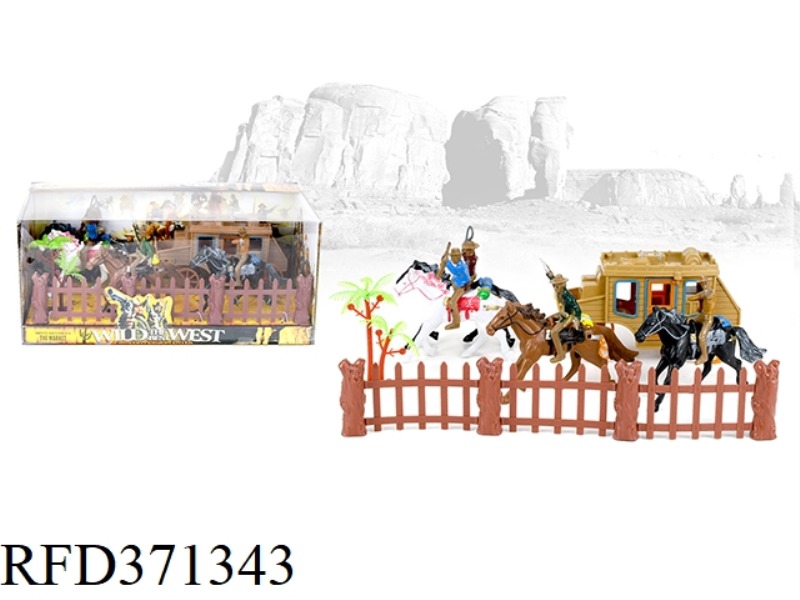 WESTERN CARRIAGE PLUS WESTERN COWBOY RIDING