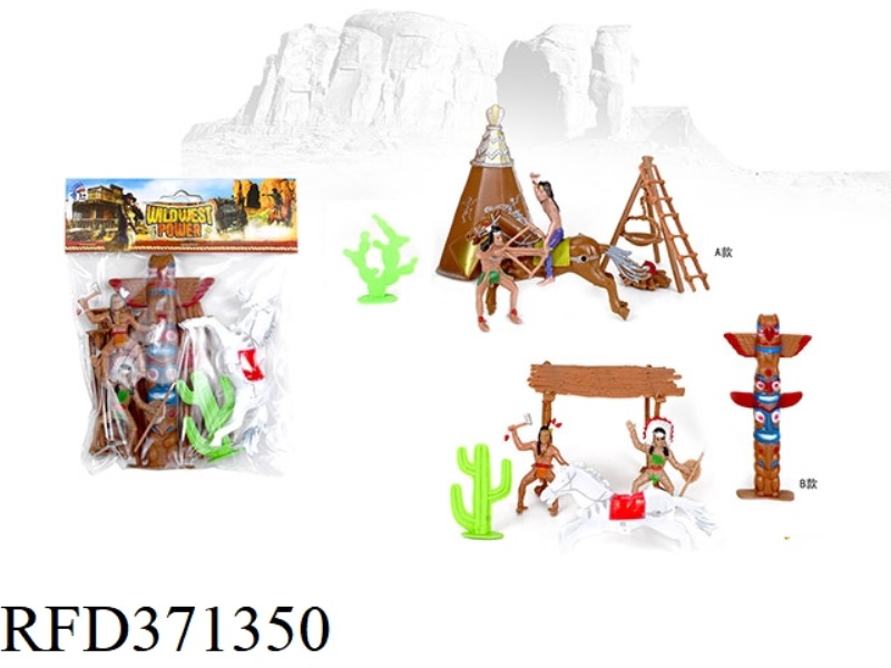 2 INDIANS HORSE RIDING PLUS ACCESSORIES