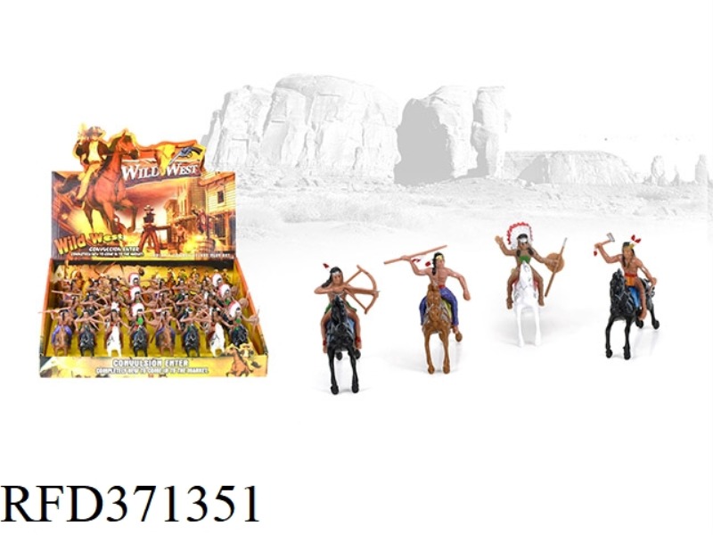 24 INDIANS RIDING HORSES