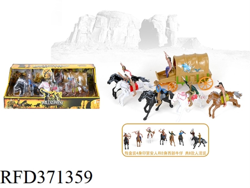 INDIAN CARRIAGE PLUS INDIAN RIDING PLUS WESTERN COWBOY RIDING