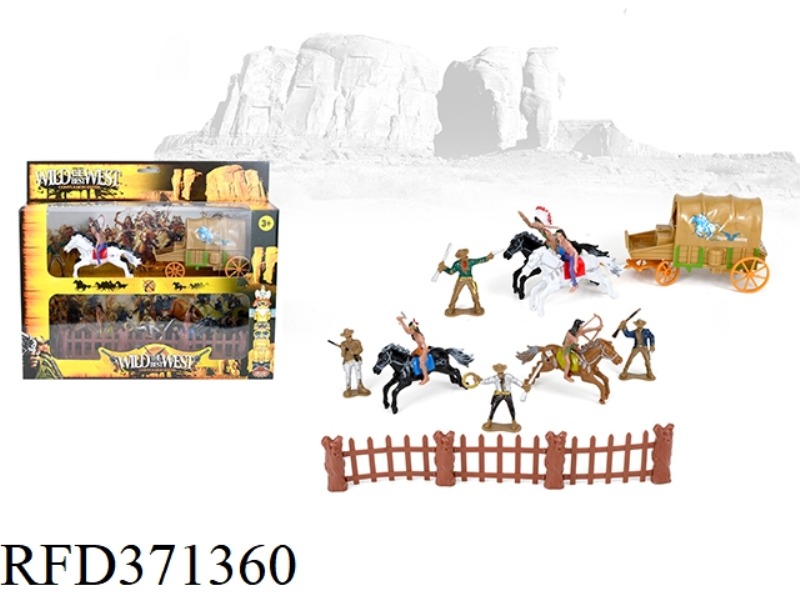 INDIAN CARRIAGE PLUS INDIANS PLUS WESTERN COWBOYS