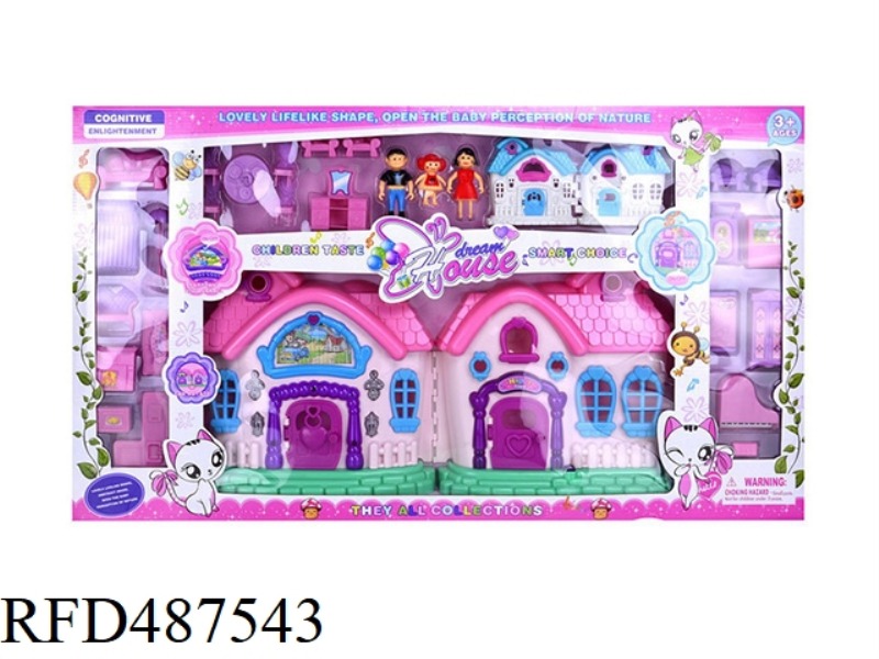 ELECTRIC VILLA WITH A FAMILY OF THREE, FURNITURE (SIX LIGHTS AND SEVEN COLORS, MUSIC, XUAN TURN PATT