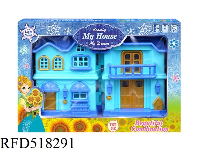BLUE SNOW & ICE VILLA WITH LIGHTING/MUSIC + FURNITURE