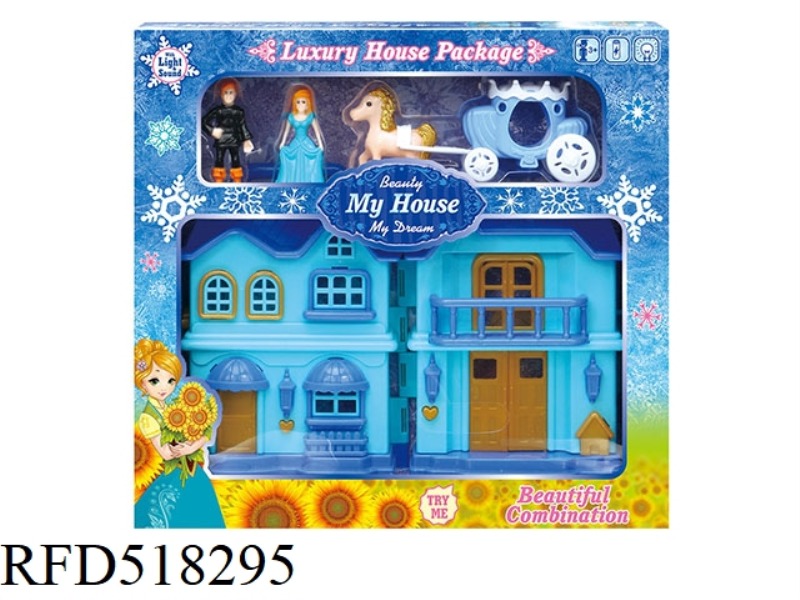 BLUE ICE VILLA WITH LIGHTS/MUSIC + PEOPLE + CARRIAGE