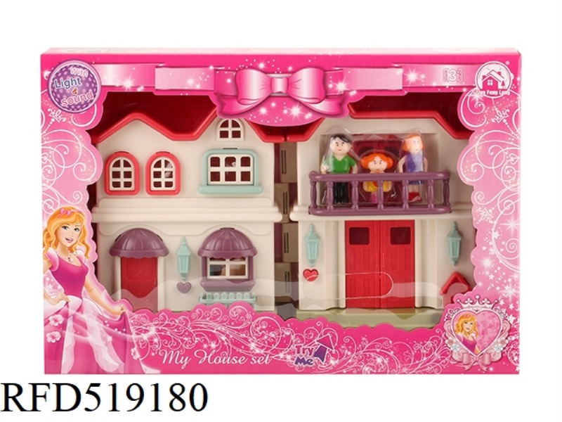 COLORFUL LIGHT VILLA WITH 12 PIECES OF MUSIC (+ FIGURE/FURNITURE)
