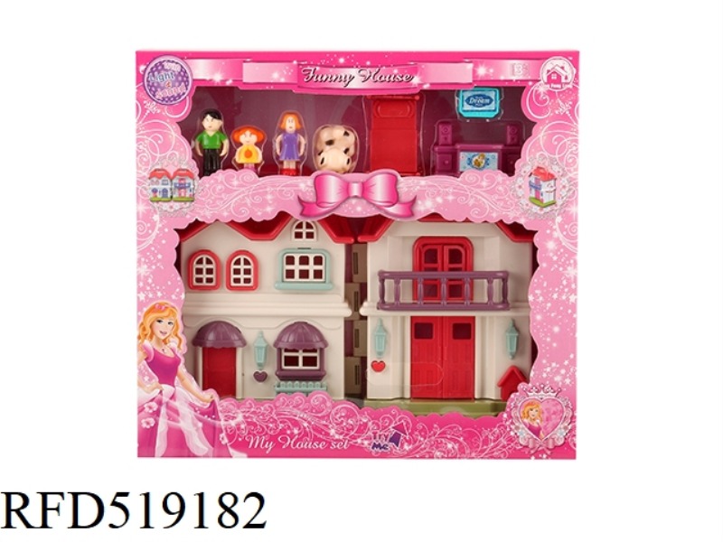COLORFUL LIGHT VILLA WITH 12 PIECES OF MUSIC (+ FIGURE/FURNITURE)