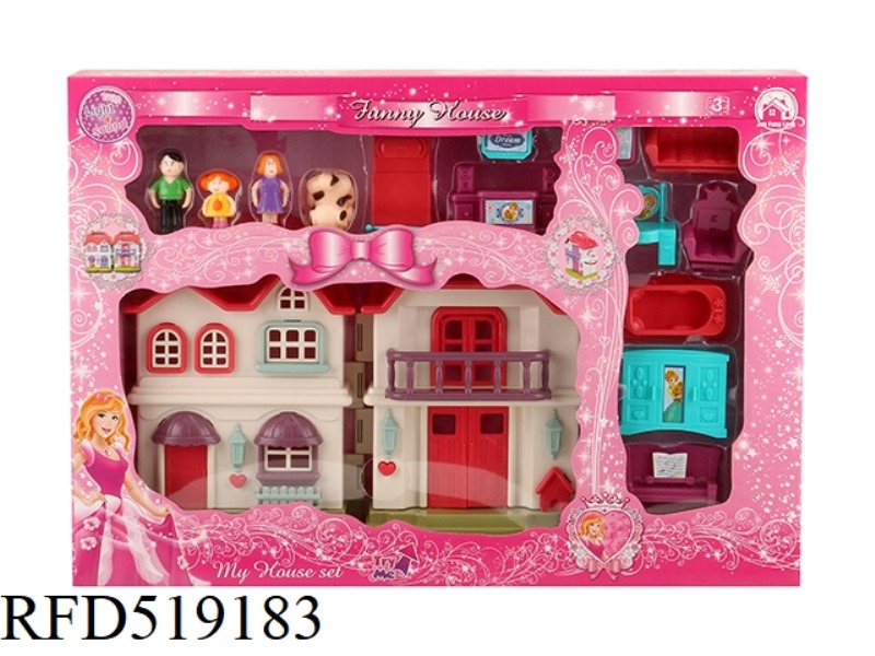 COLORFUL LIGHT VILLA WITH 12 PIECES OF MUSIC (+ FIGURE/FURNITURE)