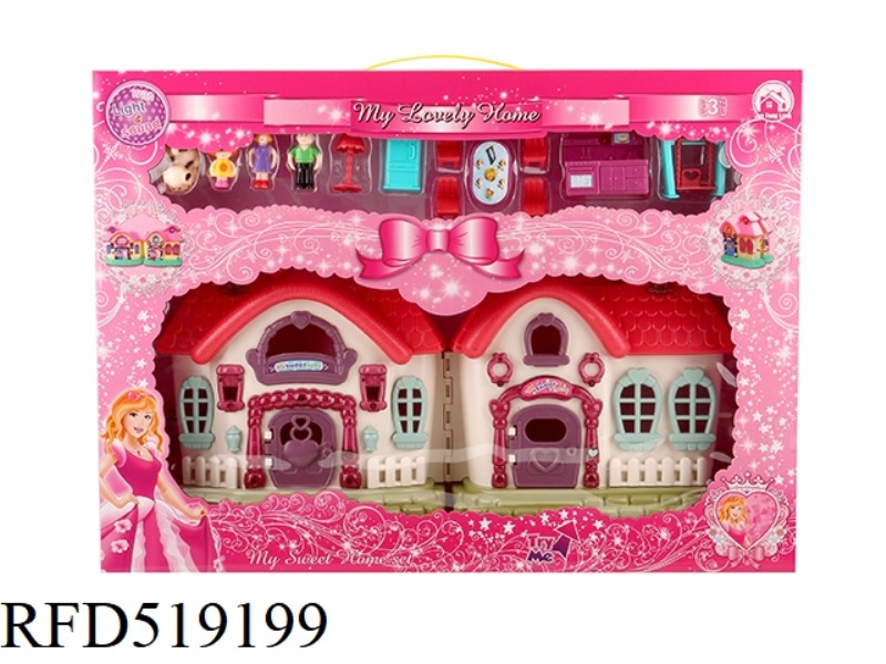 FLASH LIGHTS VILLA WITH 12 PIECES OF MUSIC + CHARACTER FURNITURE