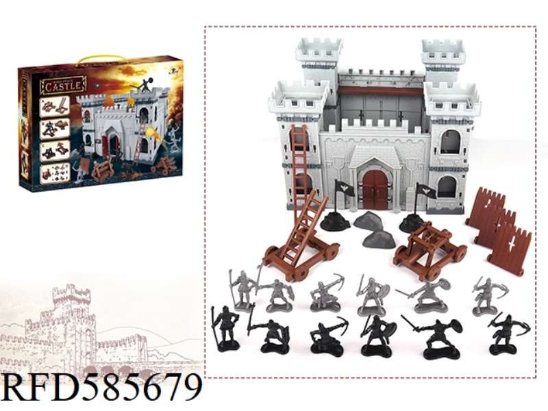 SMALL CASTLE WITH 2 CAR SET 63PCS