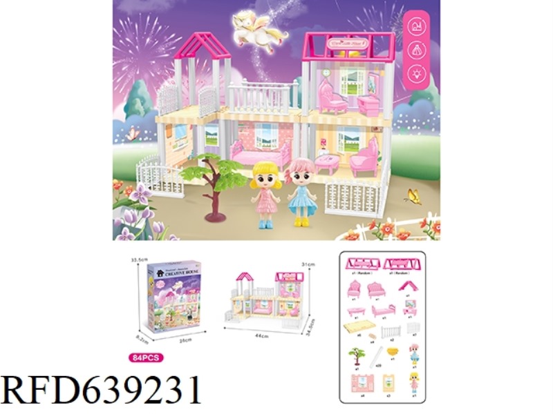 DIY VILLA WITH PRINCESS LIGHTING
