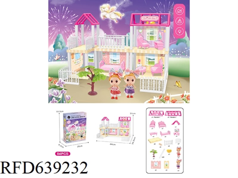 DIY VILLA WITH PRINCESS LIGHTING