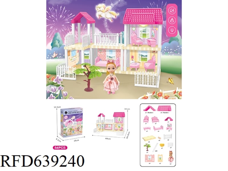 DIY VILLA WITH PRINCESS LIGHTING