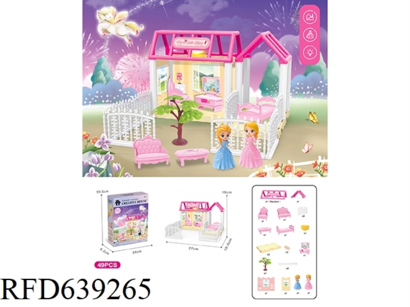 DIY VILLA WITH PRINCESS LIGHTING