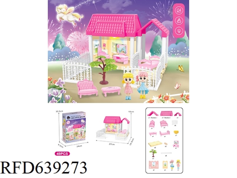 DIY VILLA WITH PRINCESS LIGHTING