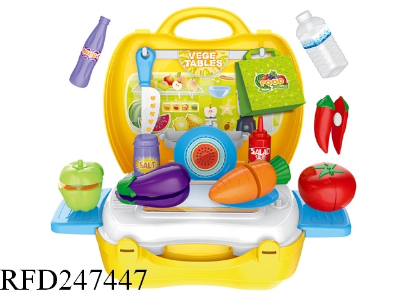 FRUIT AND VEGETABLE SUITCASE(WITH DOLL) 32PCS