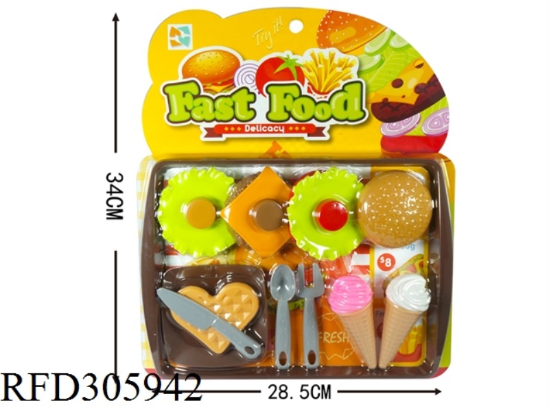 HAMBURGER ICE CREAM WAFFLE SET