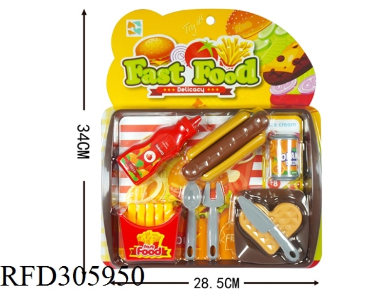 HOT DOG FRENCH FRIES WAFFLE SET
