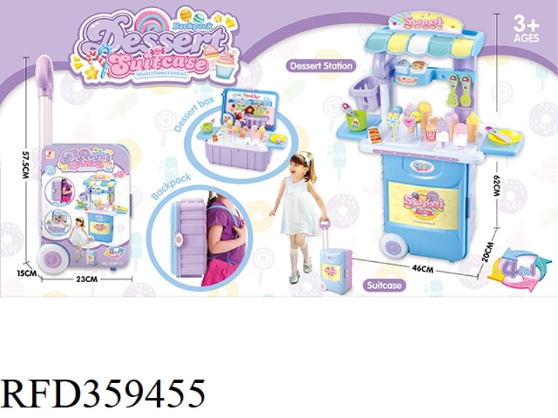BACKPACK AND DESSERT TROLLEY LUGGAGE