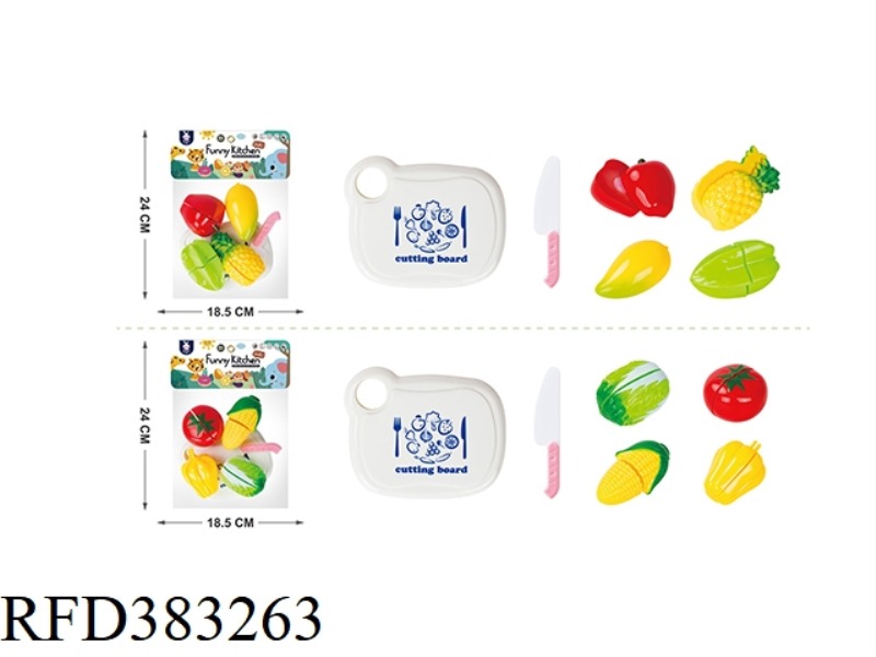 10 PIECES OF FRUIT/VEGETABLE CUTS