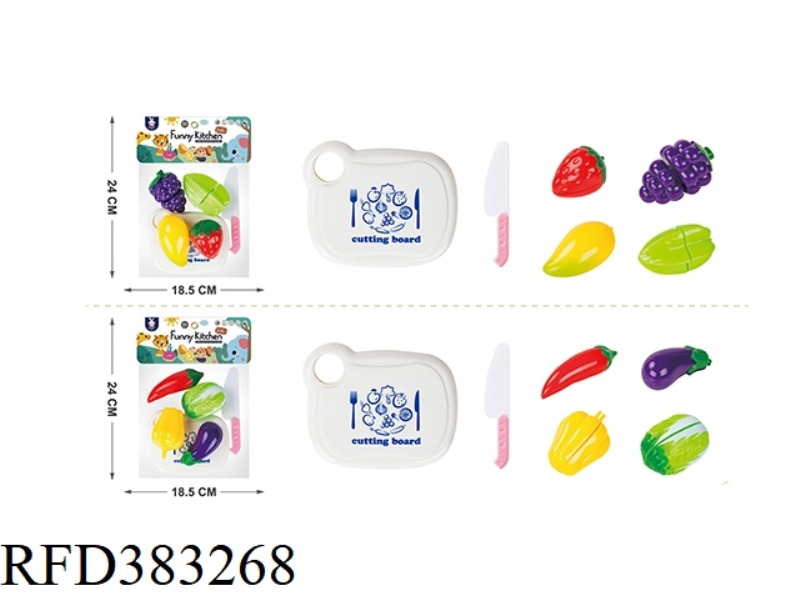 10 PIECES OF FRUIT/VEGETABLE CUTS