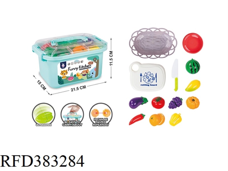 22 PIECES OF FRUIT/VEGETABLE CUTS