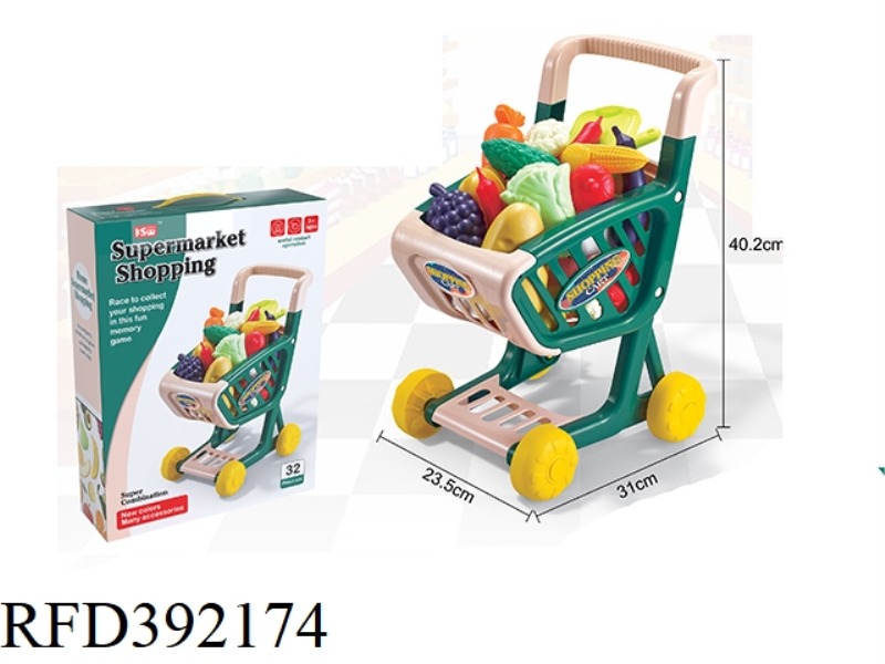 COLOR BOX SHOPPING CART WITH FRUIT