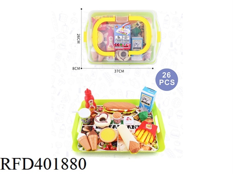 MULTIFUNCTIONAL TRANSPARENT PORTABLE BOX BURGER COMBINATION