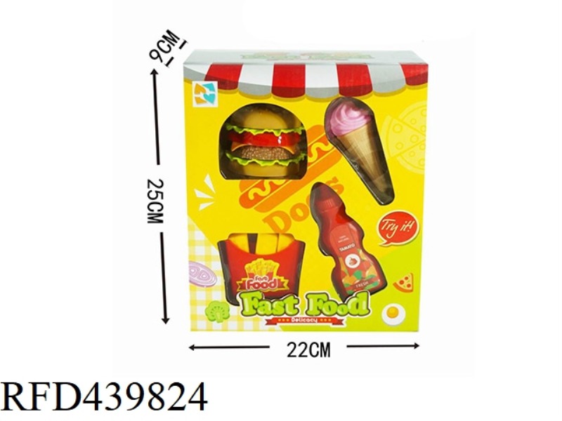 SIMULATION BURGER SNOW FRIES FRENCH FRIES SAUCE BOTTLE SET