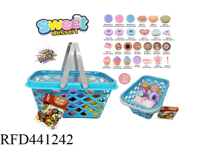 DESSERT CAKE DESSERT TOTE BASKET FOOD ASSORTMENT