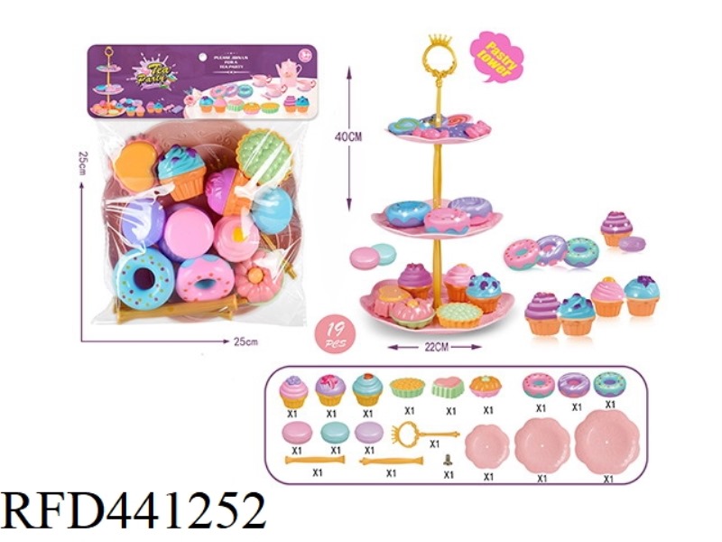 DESSERT DESSERT CAKE TOWER PLAY HOME AFTERNOON TEA SERIES