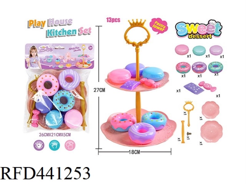 DESSERT DESSERT CAKE TOWER PLAY HOME AFTERNOON TEA SERIES