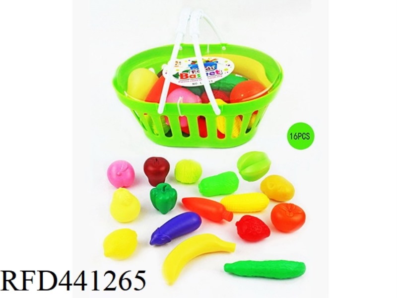 VEGETABLE FRUIT BASKET SHOPPING BASKET KITCHEN FOOD SET