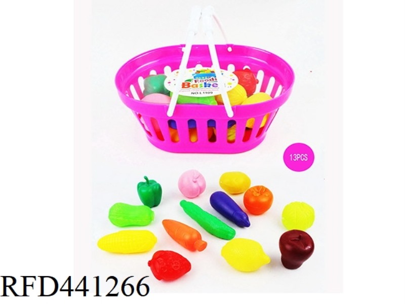 VEGETABLE FRUIT BASKET SHOPPING BASKET KITCHEN FOOD SET