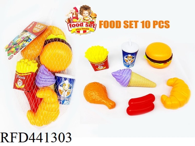 BURGER FRIES COLA WESTERN FOOD SET